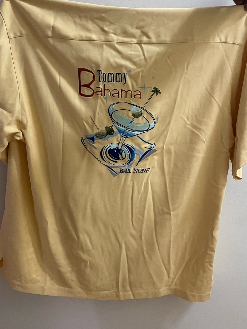 Tommy Bahama Pale Yellow Martini Shirt